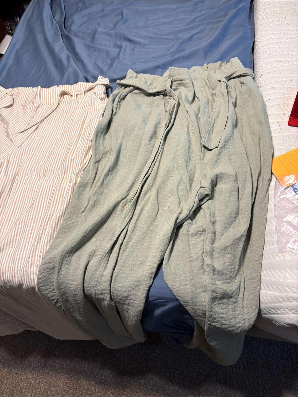 Striped Cream Pants/Maurice’s XL/a new day green  pants good condition large 2 - Picture 8 of 12